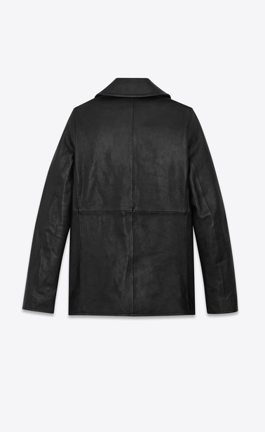 leather pea coat